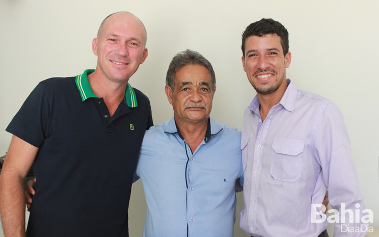 Luciano Francisqueto, e os vereadores republicanos, Gedalvo Matos e Ricardo Flauzino. (Foto: Alex Gonalves/Bahia Dia a Dia)