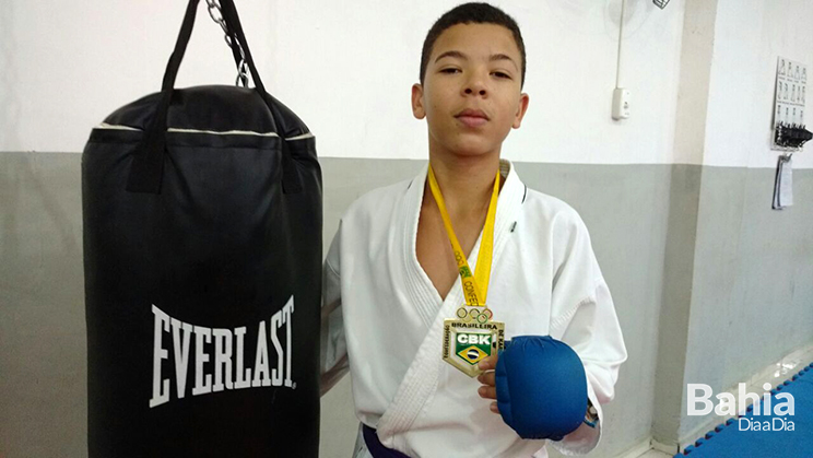 Joo Victor de 12 anos conquistou o 1 lugar na competio classificatria. (Foto: Alex Gonalves/BAHIA DIA A DIA)