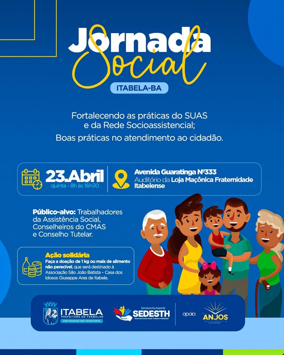 Itabela realiza Jornada Social para fortalecer o SUAS e qualificar atendimento � popula��o