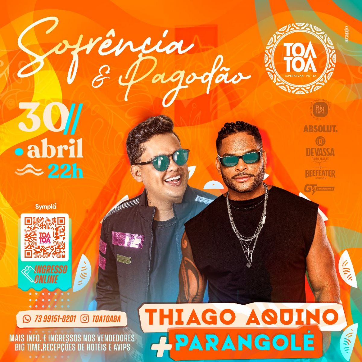 Garanta ingressos para show de Thiago Aquino e Parangol� no T�a T�a - (Foto: Divulga��o)