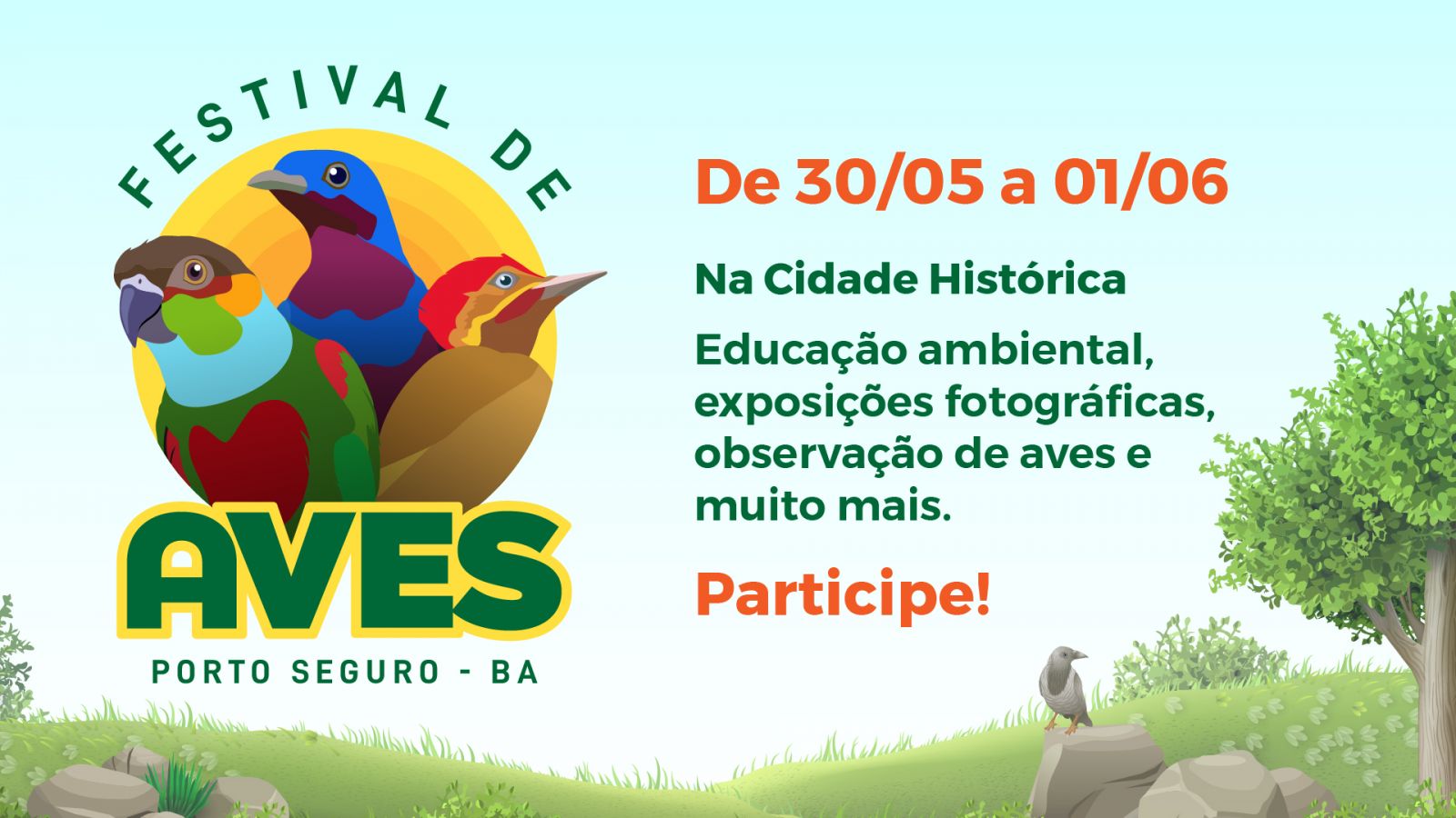 Porto Seguro sedia o 2 Festival de Aves de 30 de maio a 1 de Junho