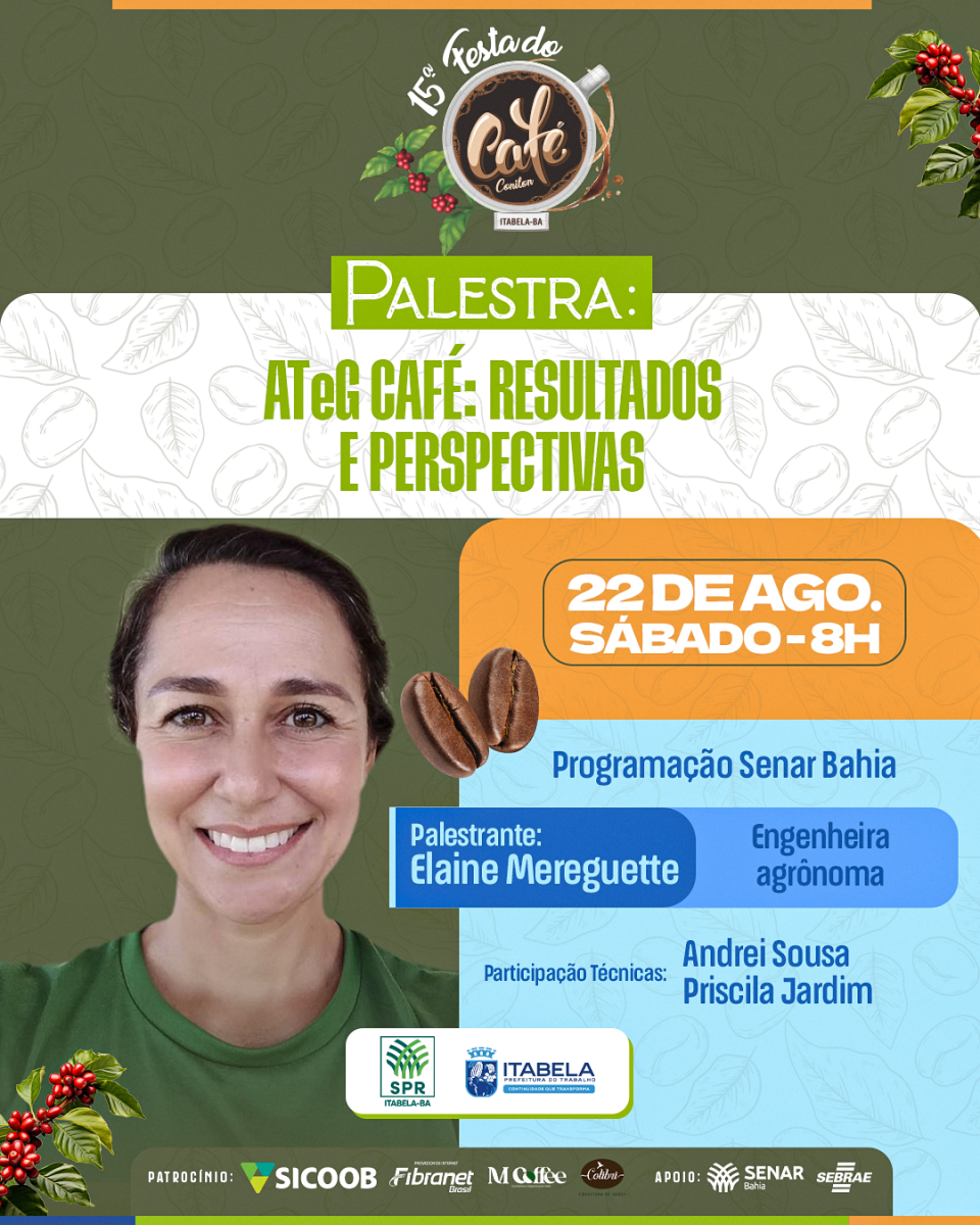 A engenheira agr�noma Elaine Mereguette apresenta o tema "ATeG Caf�: Resultados e Perspectivas"