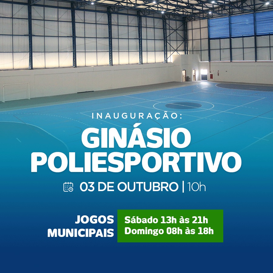 Moderno ginsio poliesportivo ser inaugurado em Itabela