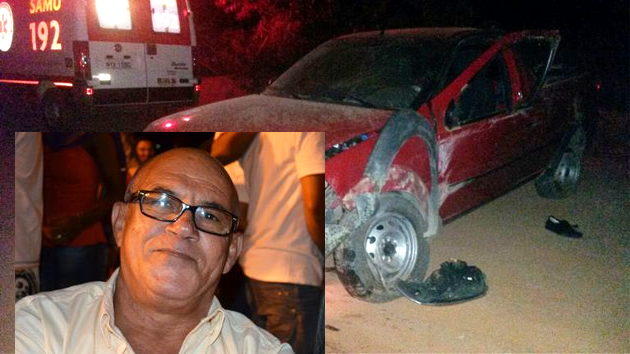 Valdivio Jos Jardim de 64 anos, voltava de uma comemorao de aniversrio, quando perdeu o controle do carro.(Foto: Reproduo/guarananet)