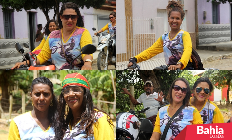 Alegria e muita adrenalina marcam o passeio das motoqueiras em Guaratinga. (Foto: lex Mateus/BAHIA DIA A DIA)