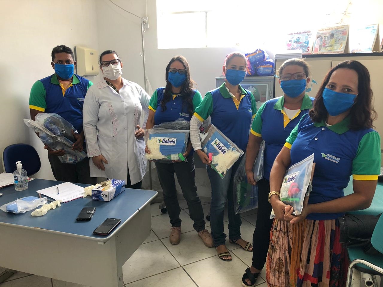 Agentes comunitários de saúde recebem kits de proteção do coronavírus. (Foto; Divulgação)