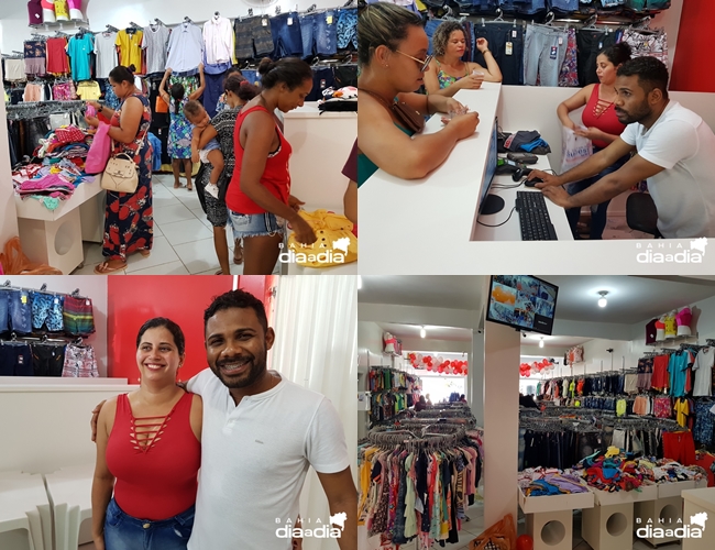 Sucesso Modas reinaugura loja trazendo variedade de roupas com preo popular. (Foto: Alex Gonalves/BAHIA DIA A DIA)